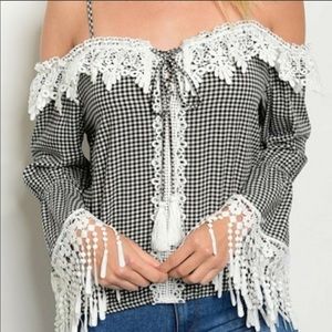 Mocha Gingham Top Bundle 3 for $25